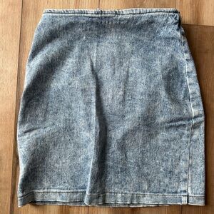 First vintage 90’s stone washed Denim Mini Skirt - Light Blue